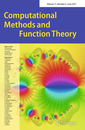Editors-in-Chief: D. Lubinsky / S. Ruscheweyh |  Computational Methods and Function Theory | Zeitschrift |  Sack Fachmedien