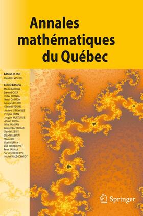  Annales mathématiques du Québec | Zeitschrift |  Sack Fachmedien