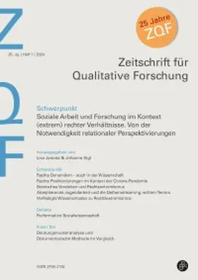 Prof. em. Dr. Ralf Bohnsack, Prof. Dr. Jörg Frommer, Prof. em. Dr. Heinz-Hermann Krüger, Prof. Dr. Heike Ohlbrecht, Prof. Dr. Nicolle Pfaff, Prof. Dr. Aglaja Przyborski, Prof. Dr. Jürgen Raab |  ZQF - Zeitschrift für Qualitative Forschung | Zeitschrift |  Sack Fachmedien