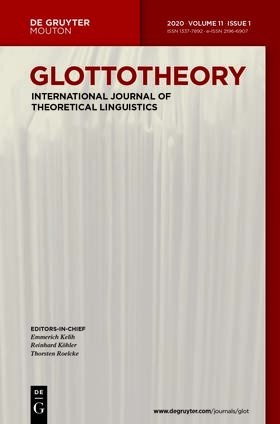 Hrsg. v. Roelcke, Thorsten / Kelih, Emmerich / Köhler, Reinhard |  Glottotheory | Zeitschrift |  Sack Fachmedien