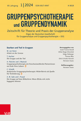  Gruppenpsychotherapie und Gruppendynamik | Zeitschrift |  Sack Fachmedien