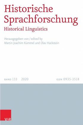  Historische Sprachforschung | Zeitschrift |  Sack Fachmedien