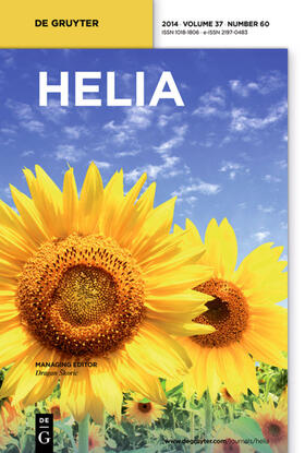 Helia | Zeitschrift |  Sack Fachmedien