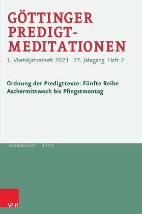  Göttinger Predigtmeditationen | Zeitschrift |  Sack Fachmedien