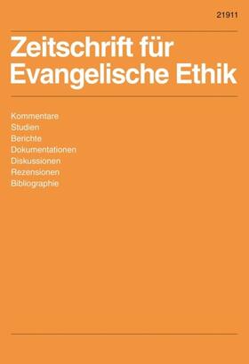 Zeitschrift für Evangelische Ethik | Gütersloher Verlagshaus | Zeitschrift | sack.de