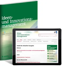 Deutsches Institut für Betriebswirtschaft (dib) GmbH |  Ideen- und Innovationsmanagement | Zeitschrift |  Sack Fachmedien