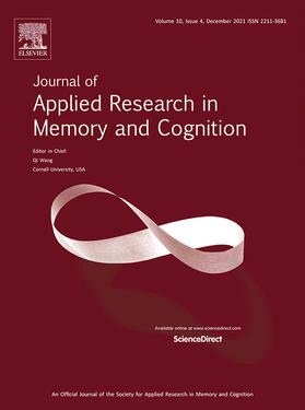  Journal of Applied Research in Memory and Cognition | Zeitschrift |  Sack Fachmedien