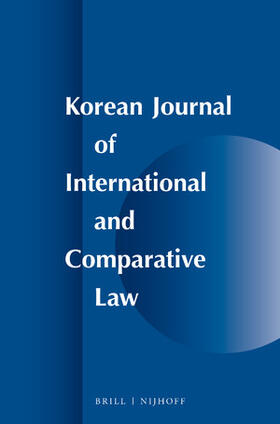 The Korean Journal of International and Comparative Law | Brill | Nijhoff | Zeitschrift | sack.de