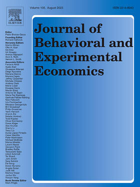  Journal of Behavioral and Experimental Economics | Zeitschrift |  Sack Fachmedien