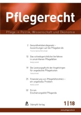 Stämpfli Verlag AG |  Pflegerecht | Zeitschrift |  Sack Fachmedien