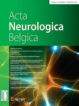  Acta Neurologica Belgica | Zeitschrift |  Sack Fachmedien