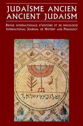  Judaisme ancien - Ancient Judaism | Zeitschrift |  Sack Fachmedien