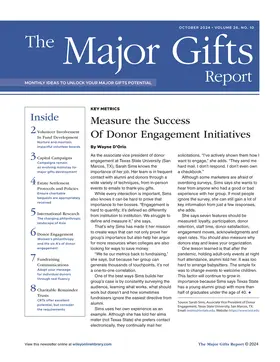  The Major Gifts Report | Zeitschrift |  Sack Fachmedien