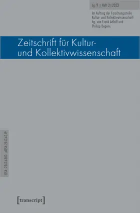 Forschungsstelle Kultur- und Kollektivwissenschaft |  Zeitschrift für Kultur- und Kollektivwissenschaft | Zeitschrift |  Sack Fachmedien