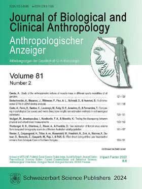  Anthropologischer Anzeiger | Zeitschrift |  Sack Fachmedien