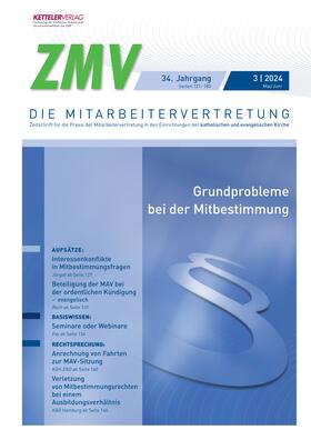 Eder / Fey / Joussen / kifas GmbH / Schwendele |  ZMV - DIE MITARBEITERVERTRETUNG | Zeitschrift |  Sack Fachmedien