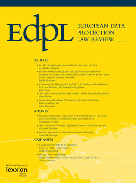  European Data Protection Law Review (EDPL) | Zeitschrift |  Sack Fachmedien