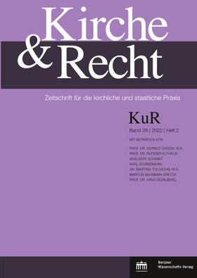 Kirche und Recht - KuR | Berliner Wissenschafts-Verlag | Zeitschrift | sack.de