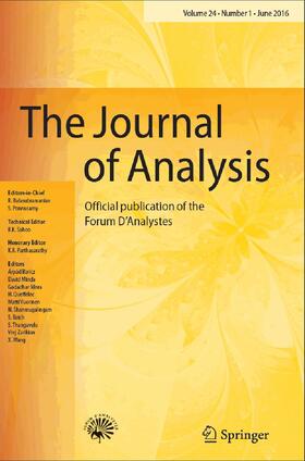  The Journal of Analysis | Zeitschrift |  Sack Fachmedien