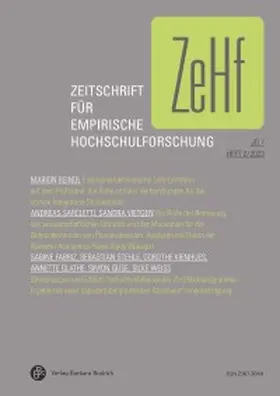 Prof. Dr. Elke Wild, Prof. Dr. Joachim Grabowski, Dr. Otto Hüther |  ZeHf - Zeitschrift für empirische Hochschulforschung | Zeitschrift |  Sack Fachmedien