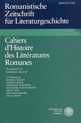 Romanistische Zeitschrift für Literaturgeschichte | Universitätsverlag Winter | Zeitschrift | sack.de