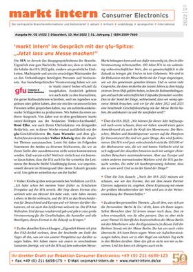  markt intern Consumer electronics | Zeitschrift |  Sack Fachmedien