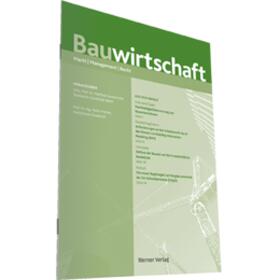 Prof. Dr.-Ing. Matthias Sundermeier (Hrsg.) / Prof. Dr.-Ing. Heiko Meinen (Hrsg.) |  BauW - Zeitschrift Bauwirtschaft | Zeitschrift |  Sack Fachmedien