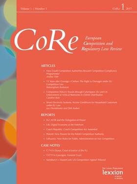  European Competition and Regulatory Law Review (CoRe) | Zeitschrift |  Sack Fachmedien