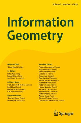  Information Geometry | Zeitschrift |  Sack Fachmedien