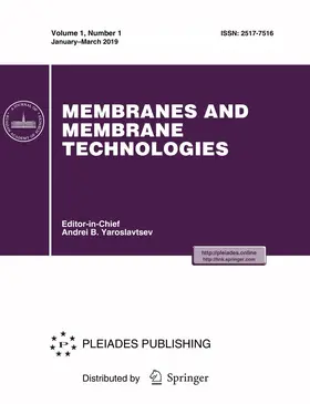  Membranes and Membrane Technologies | Zeitschrift |  Sack Fachmedien