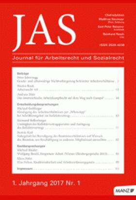  JAS - Journal für Arbeitsrecht und Sozialrecht | Zeitschrift |  Sack Fachmedien