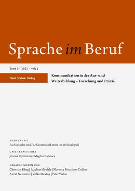 Federführender Herausgeber: Prof. Dr. Christian Efing |  Sprache im Beruf | Zeitschrift |  Sack Fachmedien