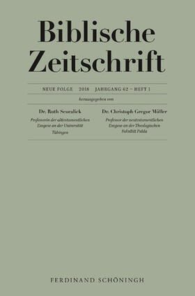 Zenger, Erich / Elmer, Martin |  Biblische Zeitschrift | Zeitschrift |  Sack Fachmedien