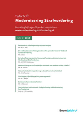  Tijdschrift Modernisering Strafvordering | Zeitschrift |  Sack Fachmedien