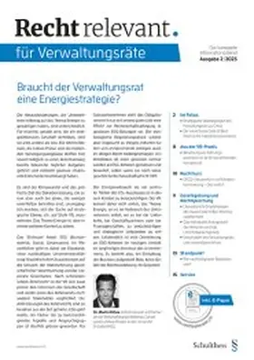  Recht relevant. für Verwaltungsräte | Zeitschrift |  Sack Fachmedien