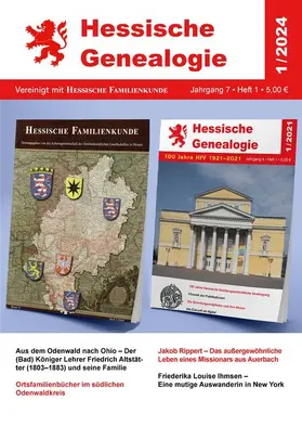 Hessische familiengeschichtlichen Vereinigung e.V. |  Hessische Genealogie | Zeitschrift |  Sack Fachmedien