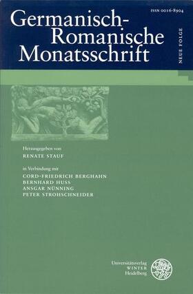 Herausgegeben von Renate Stauf |  Germanisch-Romanische Monatsschrift | Zeitschrift |  Sack Fachmedien