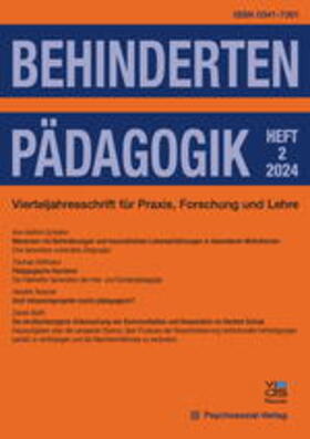 Landesverband Hessen e.V. im Verband Deutscher Sonderschulen, Fachverband für Behindertenpädagogik |  Behindertenpädagogik | Zeitschrift |  Sack Fachmedien