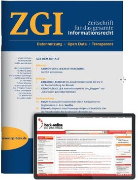 Zeitschrift für das gesamte Informationsrecht (ZGI) | C.H.Beck | Zeitschrift | sack.de