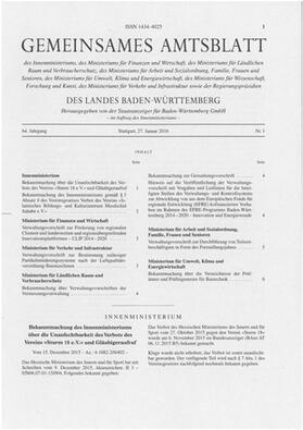  Gemeinsames Amtsblatt | Zeitschrift |  Sack Fachmedien