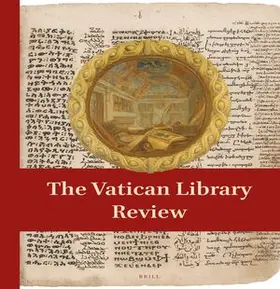  The Vatican Library Review | Zeitschrift |  Sack Fachmedien