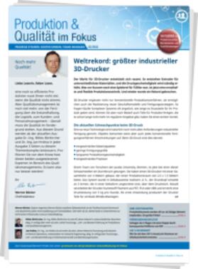 Werner Böcker |  Produktion & Qualität im Fokus | Zeitschrift |  Sack Fachmedien