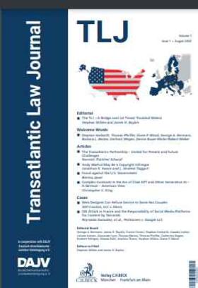  TLJ Transatlantic Law Journal | Zeitschrift |  Sack Fachmedien