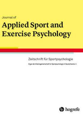 Journal of applied sport and exercise psychology | Hogrefe Verlag | Zeitschrift | sack.de