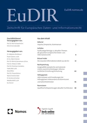 EuDIR - Zeitschrift für Europäisches Daten- und Informationsrecht