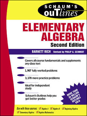 Rich / Schmidt |  Schaum's Outline of Elementary Algebra | Buch |  Sack Fachmedien