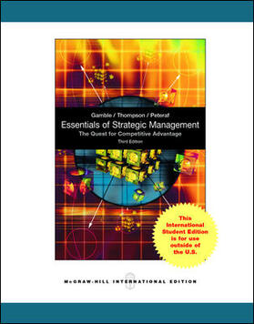 Gamble / Thompson / Thompson Jr. |  Essentials of Strategic Managment | Buch |  Sack Fachmedien