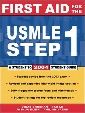 Bhushan / Le |  First Aid for the USMLE Step 1: 2004 | Buch |  Sack Fachmedien