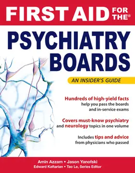 Azzam / Yanofski / Kaftarian |  First Aid for the Psychiatry Boards | Buch |  Sack Fachmedien