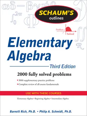 Rich / Schmidt |  SO ELEMENTARY ALGEBRA 3E REV | Buch |  Sack Fachmedien